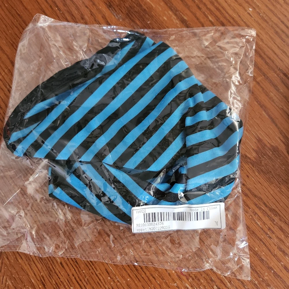 NEW Blue and Black Striped Dog or Cat Shirt Size Medium